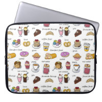 Cute Coffee and Comfort Food Illustrated Pattern