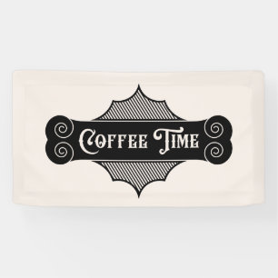 cute coffee bar party time banner