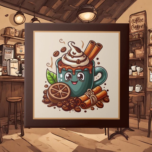 Cute coffee bar , shop or Coffee themed kitchen  Tile (Creator Uploaded)