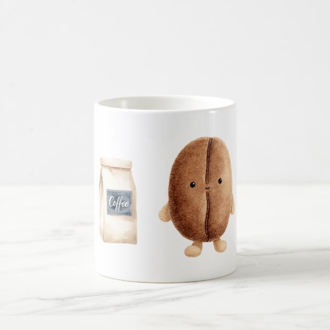 Cute Coffee Bean Mug (Center)