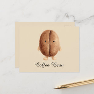 Cute Coffee Bean Postcard
