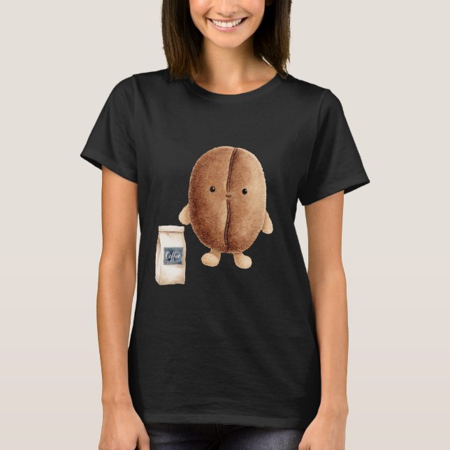 Cute Coffee Bean T-Shirt (Front)