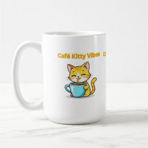 **Cute Coffee Cat – Adorable Cat Drinking Coffee I Coffee Mug