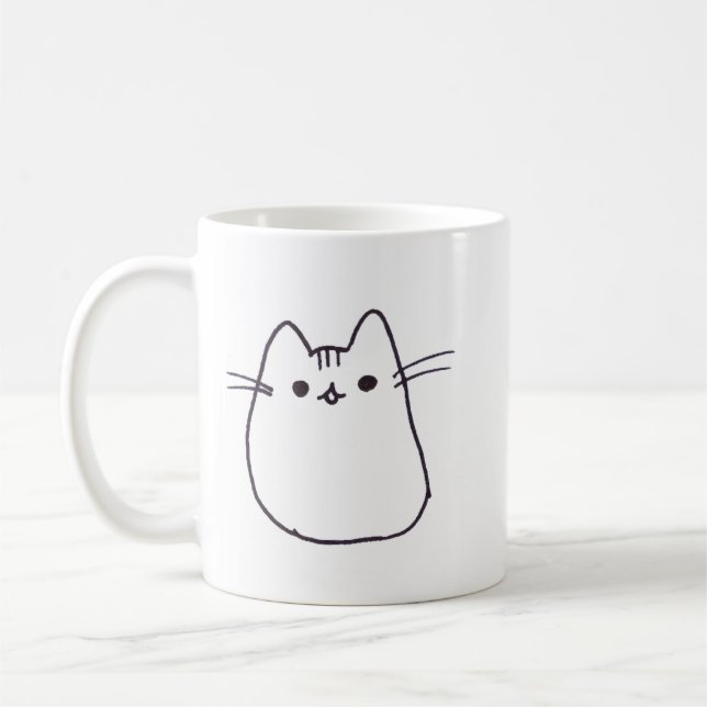 Cute Coffee Cat Mug (Left)