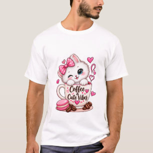 Cute Coffee Cat T-Shirt