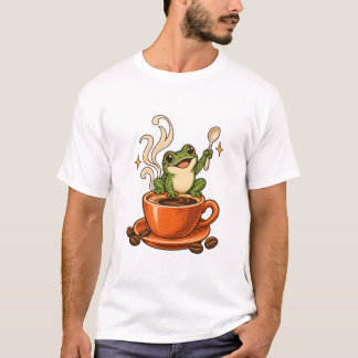 Cute Coffee Frog Vintage Espresso T-Shirt
