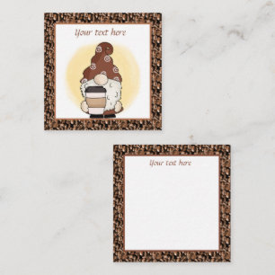 cute coffee gnome add text  card