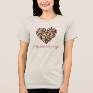 Cute Coffee Heart T-Shirt   Coffee Lover Gift Tee