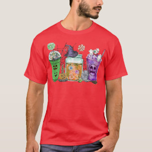 cute Coffee Horror Movies Halloween scary Spice La T-Shirt