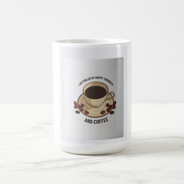 Cute Coffee Illustration Ceramic Mug  (Center)