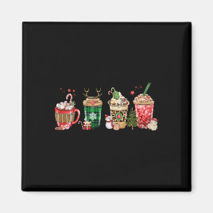 Cute Coffee Latte Christmas Thanksgiving Family Ou Magnet