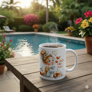 Cute Coffee Lover Mug Cozy Girl Design