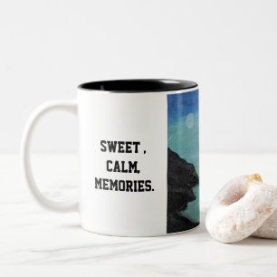 cute coffee mug,start your day with sweet memories Two-Tone coffee mug