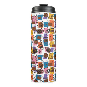Cute Coffee Pattern – Colourful Coffee Lover  Thermal Tumbler