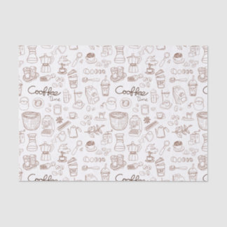 Cute Coffee Pattern Tissue Paper