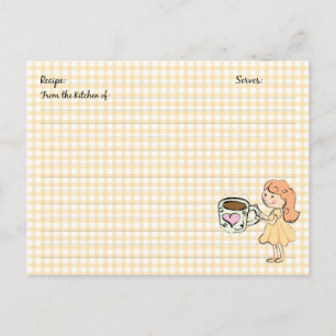 Cute Coffee Recipe Cards