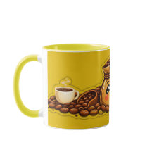 Cute Coffee Sack Mug | Kawaii Coffee Beans CUP