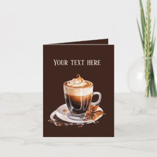 Cute coffee shop any purpose add message  card
