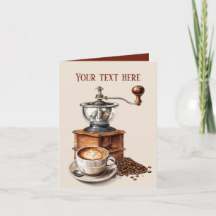 Cute coffee shop any purpose add message card