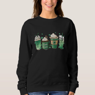 Cute Coffee St Patrick S Day 2022 Lucky Latte Gree Sweatshirt