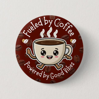 Cute Coffee Vibes Design 6 Cm Round Badge
