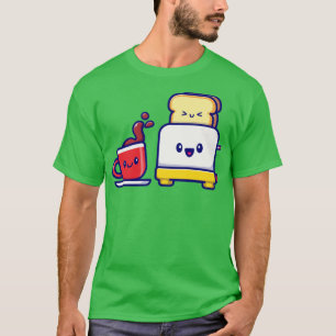 Cute Coffee With Toaster Bread T-Shirt