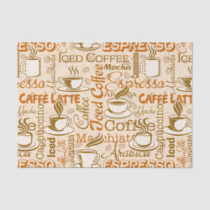 Cute coffee words party tissue paper