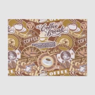 Cute coffee words party tissue paper