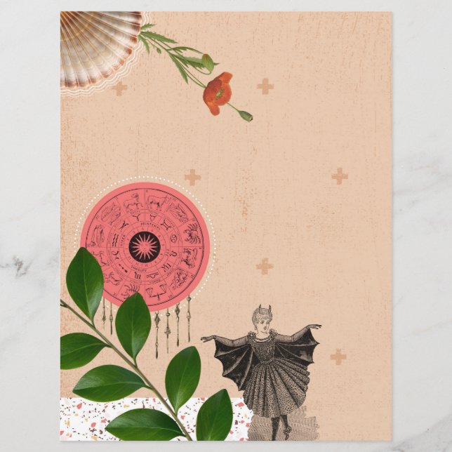Cute Collage Decoupage Scrapbooking Paper Sheet (Front)