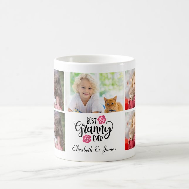 Cute Collage Photo Best Granny Ever Grandma Gift C Coffee Mug (Center)