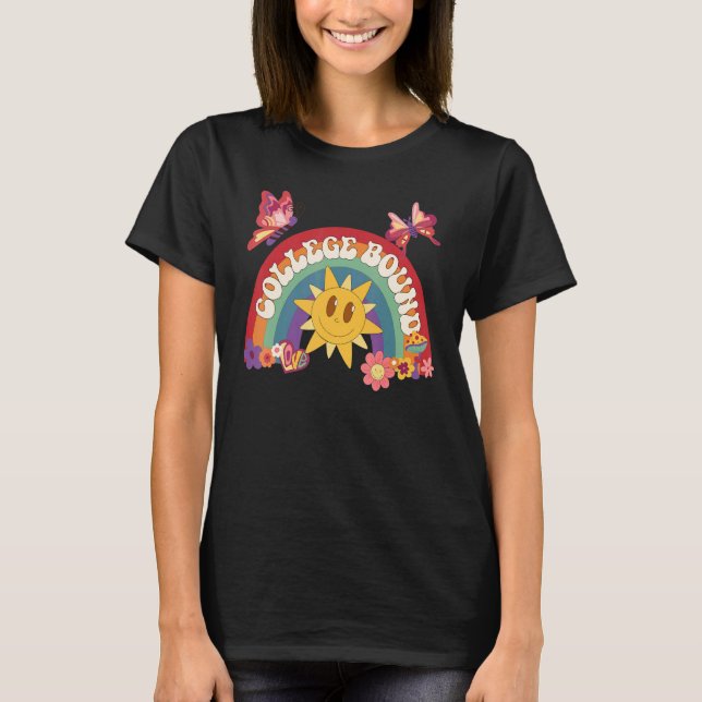 Cute College Bound Student Pride 70's Groovy Hippy T-Shirt (Front)