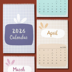Cute & Colorful 2026 Calendar