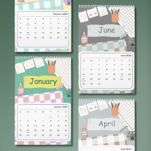 Cute Colorful 2026 Calendar