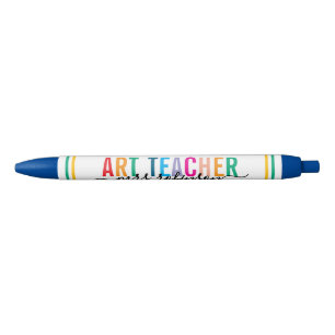 Cute Colorful Art Teacher Pen with Custom Name