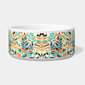 Cute colorful boho leaves pattern