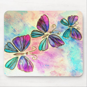 Cute Colorful Butterflies Mouse Pad