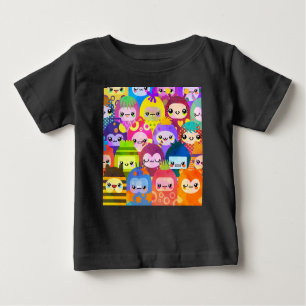 Cute Colorful Cartoon People Characters Baby T-Shirt
