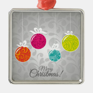 Cute colorful Christmas bauble decorations
