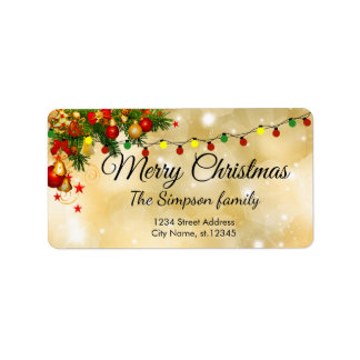 Cute, Colorful, Christmas Ornaments, Christmas Label