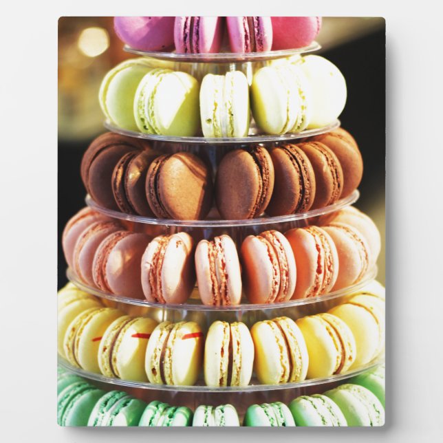 Cute Colorful Dessert French Macaron Plaque (Front)