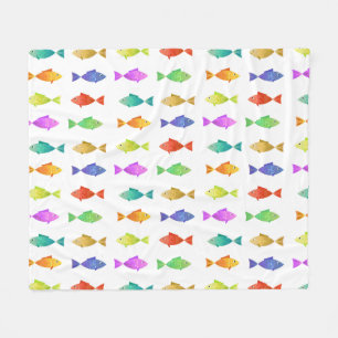 Cute colorful fish pattern Fleece Blanket