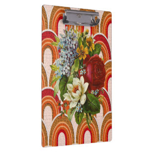 Cute Colorful Floral Clipboard 