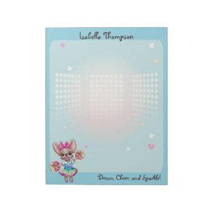 Cute Colorful Frenchie Pawsitive School Spirit Notepad