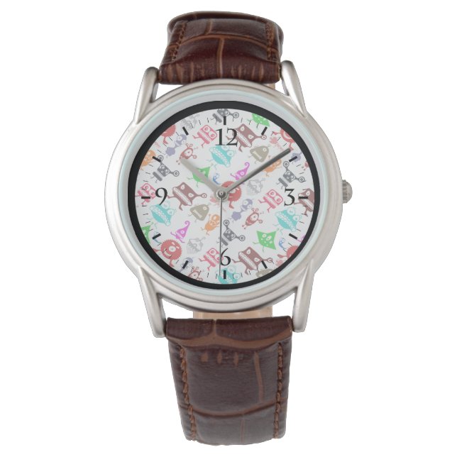 Cute colorful funny monsters patterns watch (Front)