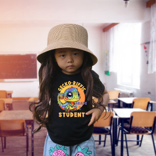 Cute Colorful Gecko School Year Name Gecko-riffic T-Shirt