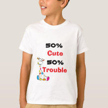 Cute Colorful Giraffe 50% Trouble Art