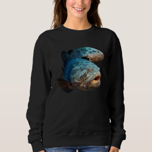 Cute Colorful Goliath Grouper Fish Swimming for Fi Sweatshirt
