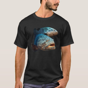Cute Colorful Goliath Grouper Fish Swimming for Fi T-Shirt