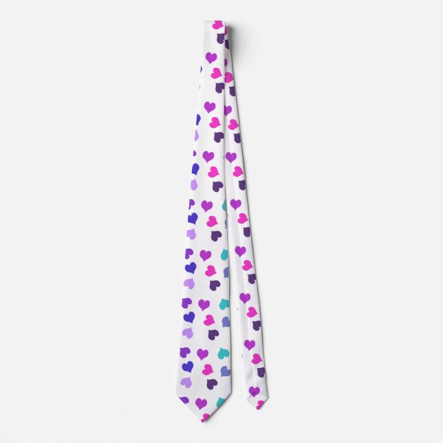 Cute colorful hearts tie (Front)