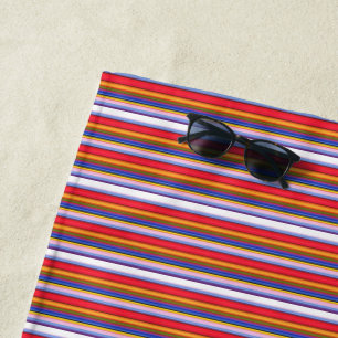 Cute colorful magic stripes beach towel